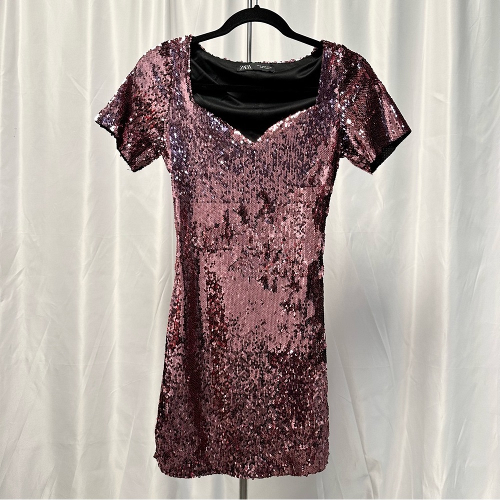 Zara Pink Sequin Dress